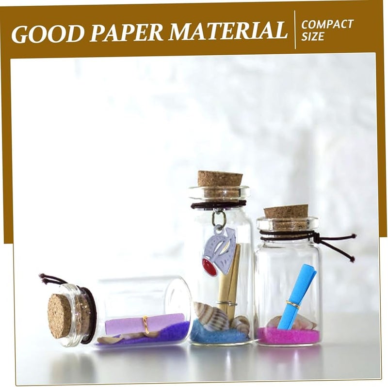 Uonlytech 100 Pcs Colorful Mini Paper Rolls for Wishing Bottle Writing Notes - Image 4